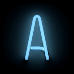 Neon Letter A