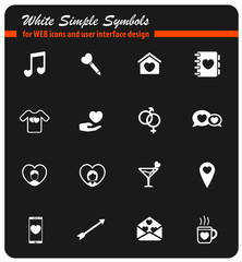 Valentines day simply icons