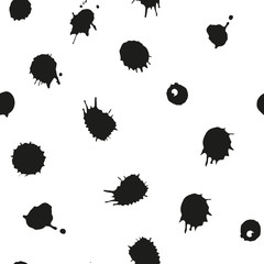 Ink splatters - seamless pattern
