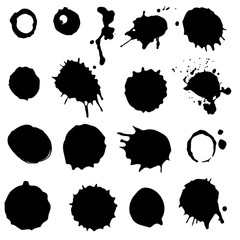Ink splatters collection - vector