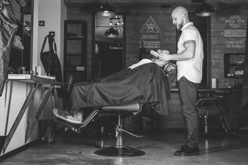 Bearded Man In Barbershop