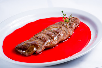 boiled meat in red sauce