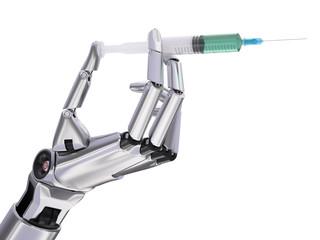 Artificial Intelligence in Pharmacologic Calculations 3d Illustration Concept