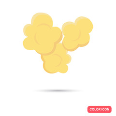 Popcorn color flat icon