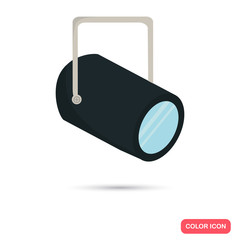 Cinema spotlight color flat icon