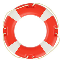 Lifebuoy isolated on white