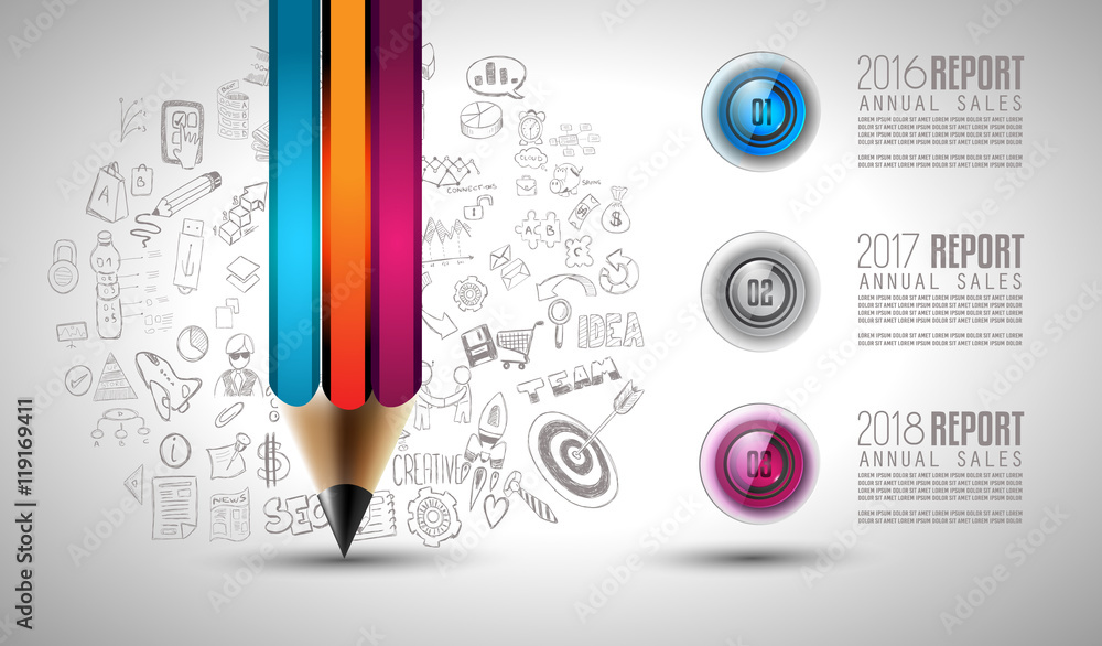 Poster clean infographic layout template for data and information analysis