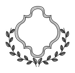 elegant beautiful frame isolated icon