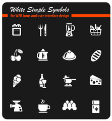 Food and kitchen simply icons