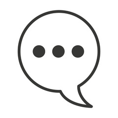 speech bubble social media isolated icon