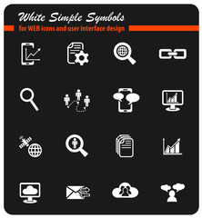data analytic and social network icon set