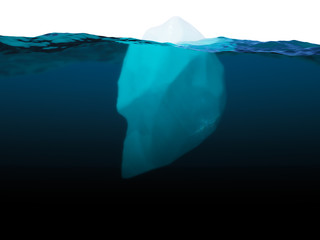 Iceberg on water surface