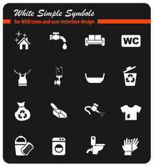 cleaning company icon set