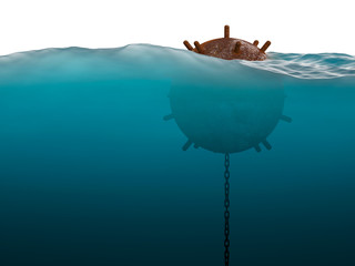 Old anchor contact mine concept