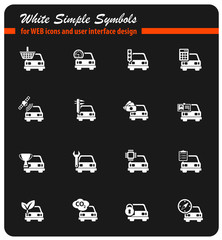 Car service simply icons