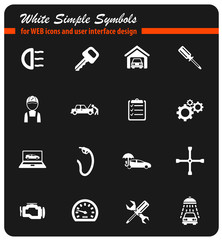 Car service simply icons