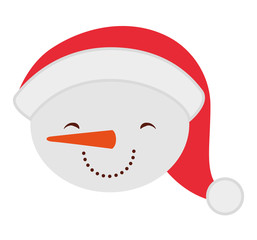 snowman christmas character isolated icon