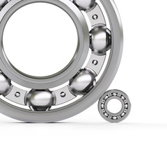 Ball bearings isolated on white