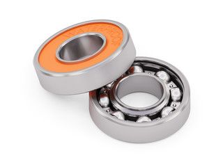 Ball bearings isolated on white