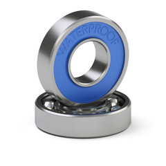 Ball bearings isolated on white