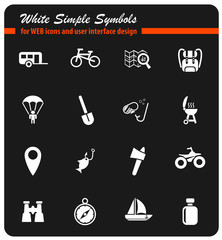 active recreation icon set