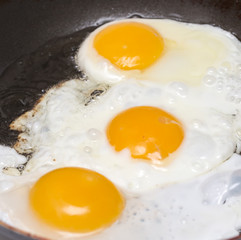 Fried egg in a frying pan