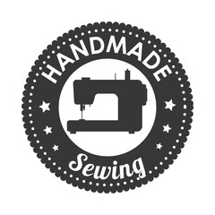 hand made sewing seal icon vector illustration graphic