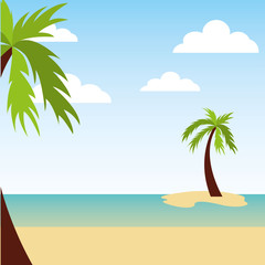 beach landscape background icon