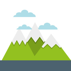 Ice Mountain isolated icon