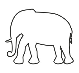 cute elephant animal tender isolated icon