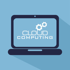 cloud computing data icon vector illustration graphic