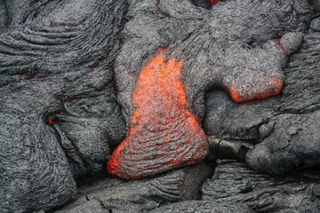 Papier Peint photo Lavable Volcan Langue de lave