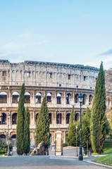 Fototapeta premium The Colosseum, or the Coliseum in Rome, Italy