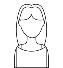 young woman isolated icon