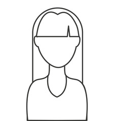 young woman isolated icon