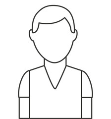 young man isolated icon