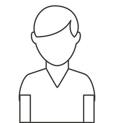 young man isolated icon