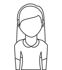 young woman isolated icon