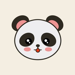 cute bear panda tender isolated icon