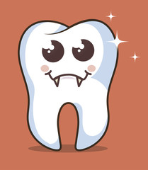 human tooth character icon vector illustration graphic