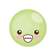 face expression kawaii isolated