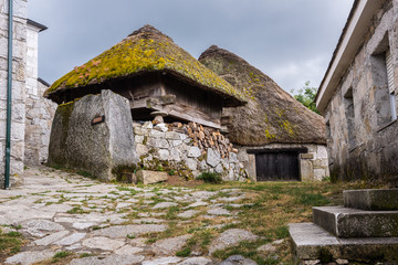 Palloza, traditional thatched roof house in Piornedo, Lugo (Spain)