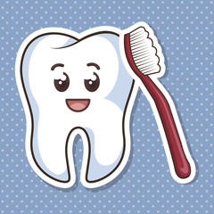 human tooth character icon vector illustration graphic