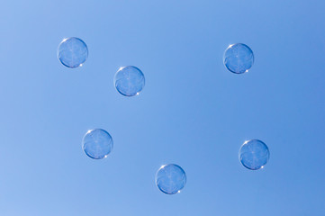 bubble on the blue sky
