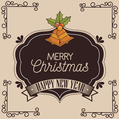 happy merry christmas icon vector illustration graphic