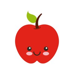 fresh fruit kawaii character isolated icon