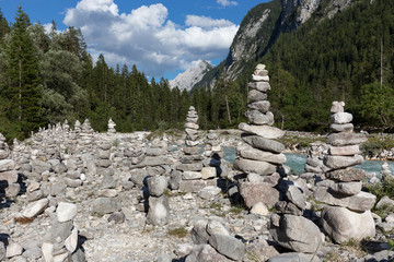Steinmandl an der Isar