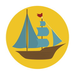 boat wood marine icon vector illustration graphic