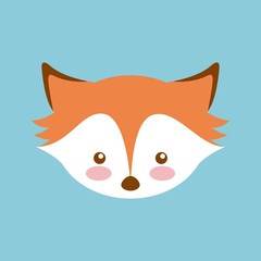cute head animal isolated icon