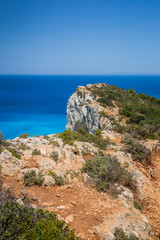 Amazing Navagio beach (shipwreck beach) on Zakynthos. Ionian island in Greece